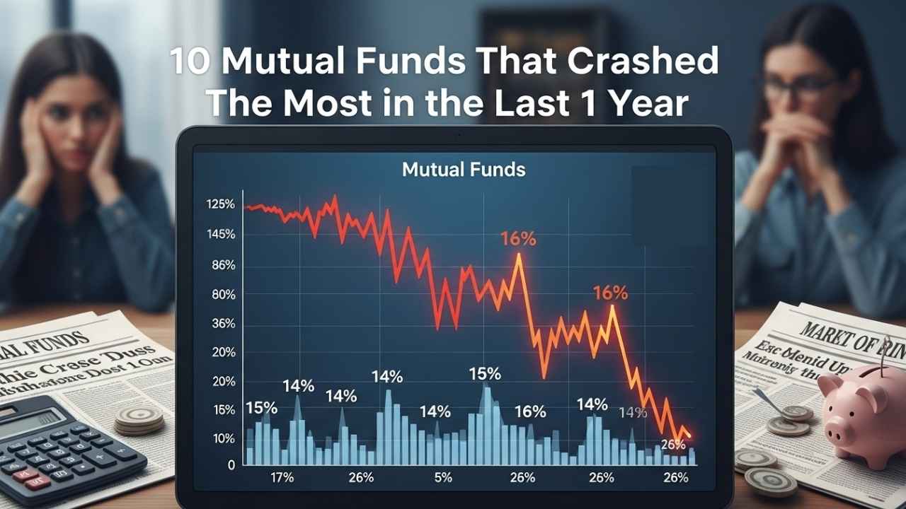 10 Mutual Funds That Crashed the Most in the Last 1 Year (-14% to -16%)